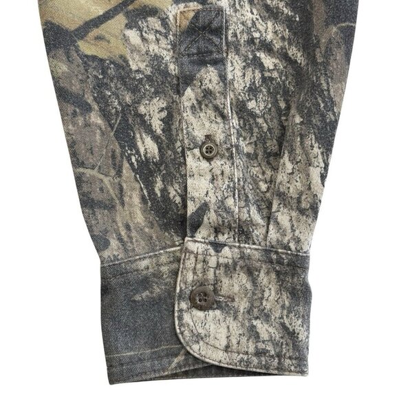 MOSSY OAK Heavy‎ Duty Camo Button-Down Shirt Mens Large Hunting Woodsman Sports - Picture 3 of 15